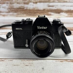 Vivitar 220/SL 35mm SLR Film Camera | 55mm f/2.8 Lens | Vintage M42 Manual